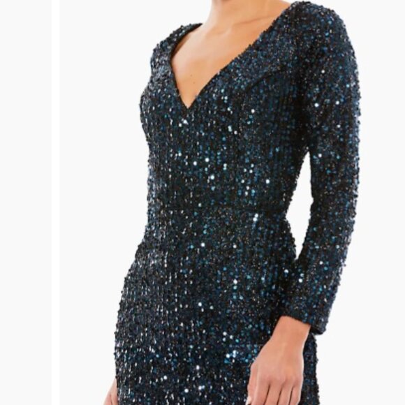 Mac Duggal Dresses & Skirts - MacDuggal Sequin Gown #26445 Midnight Blue NWT Size 18
